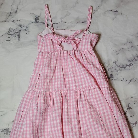 J. Crew Pink and White Gingham Midi Dress - Picture 3 of 7